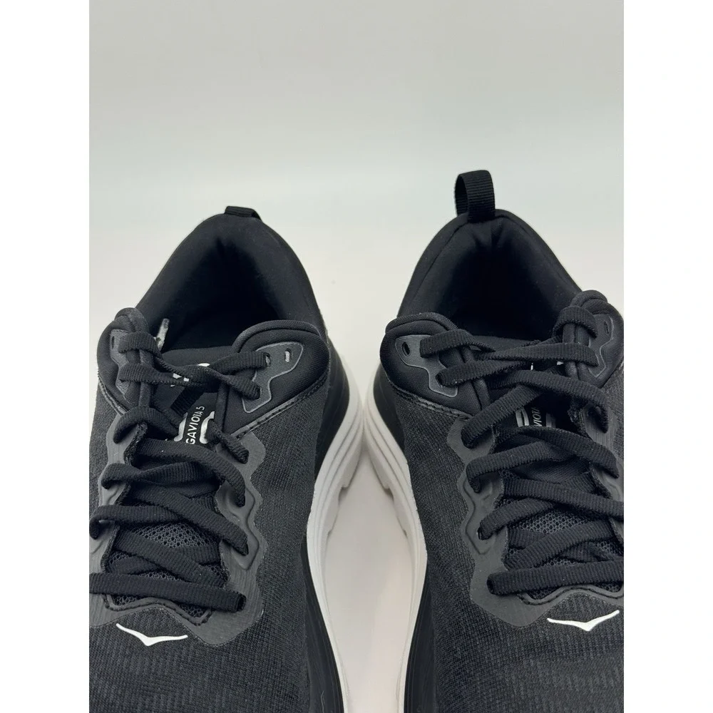 Hoka One One Sneakers Womens 9 D Wide Gaviota 5 1134270 BWHT Black Running Shoes